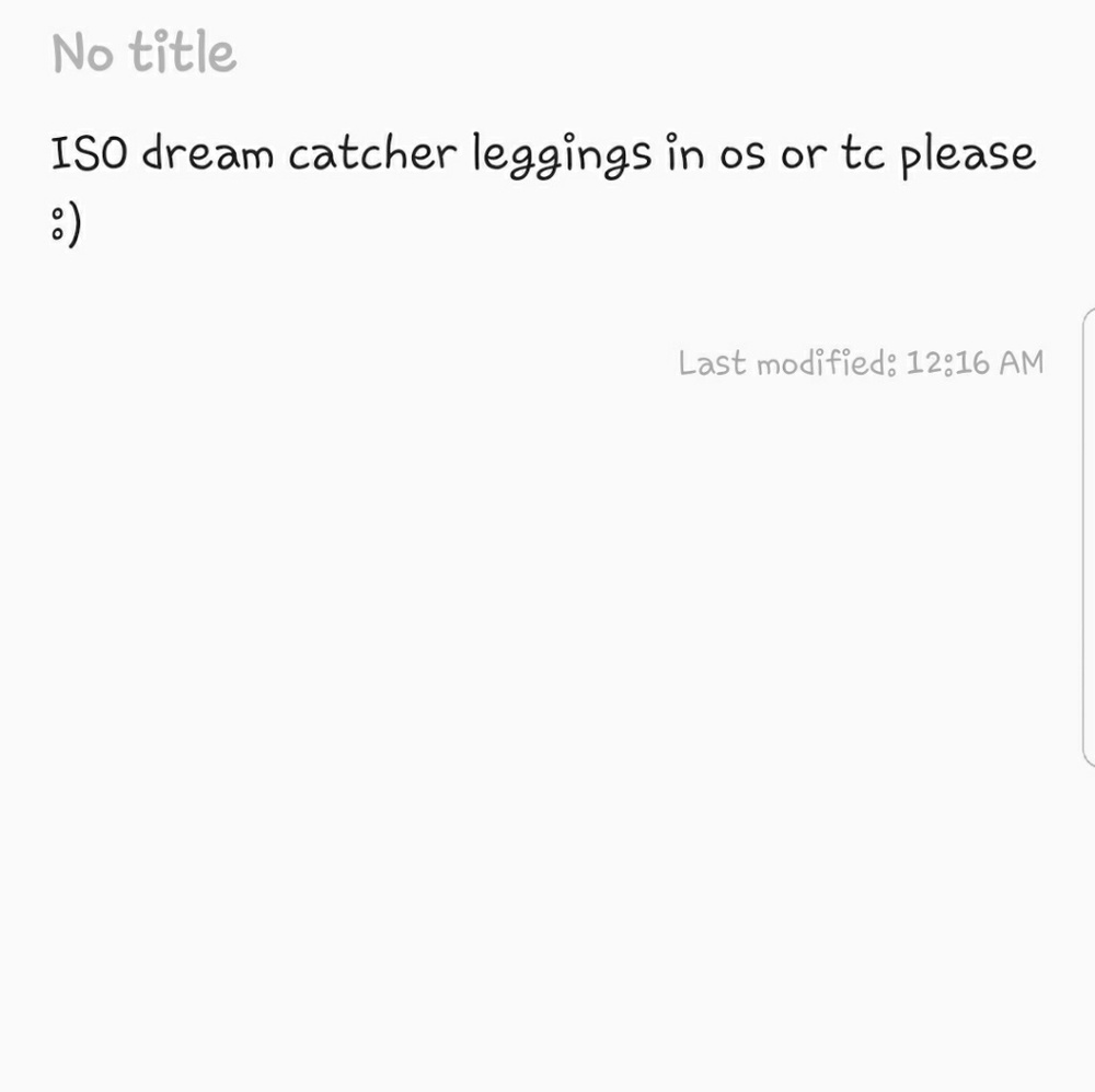 Looking for dream catcher leggings in os or tc
